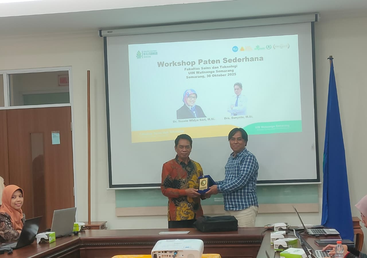 Workshop Paten Sederhana FST UIN Walisongo Dorong Dosen Muda Berinovasi Produk Riset Berpotensi Paten