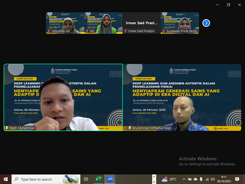 Guest Lecture Pendidikan Fisika UIN Walisongo Tekankan Deep Learning dan Asesmen Autentik di Era AI
