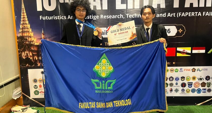 Ukir Prestasi Internasional, Tim Mahasiswa FST UIN Walisongo Raih Gold Medal 10th FAPERTA FAIR 2026, Thailand