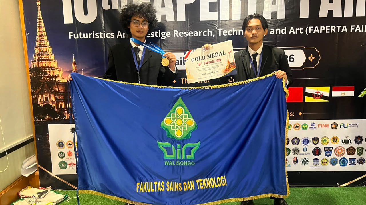 Ukir Prestasi Internasional, Tim Mahasiswa FST UIN Walisongo Raih Gold Medal 10th FAPERTA FAIR 2026, Thailand