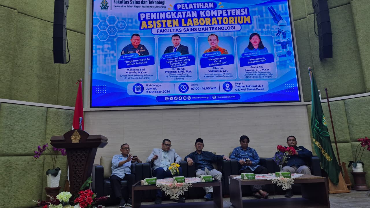 Tingkatkan Kompetensi Asisten Laboratorium, FST UIN Walisongo Bekali Peserta dengan AI, K3, Komunikasi, dan Manajemen Laboratorium